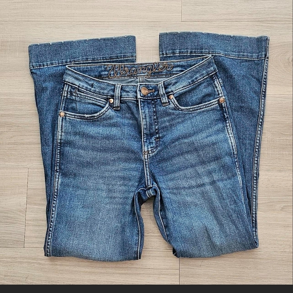 Womens Wrangler Trouser Boot Jeans